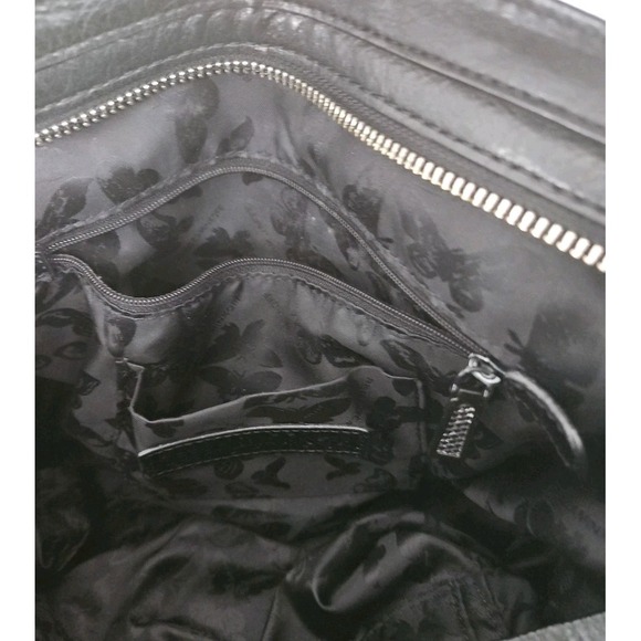 Rebecca Minkoff Regan Black Pebbled Leather Crossbody Double Handle Satchel - Picture 6 of 9